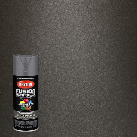 Short Cuts Krylon Fusion All-In-One Metallic Dark Metal Paint+Primer Spray Paint 12 oz K02769007